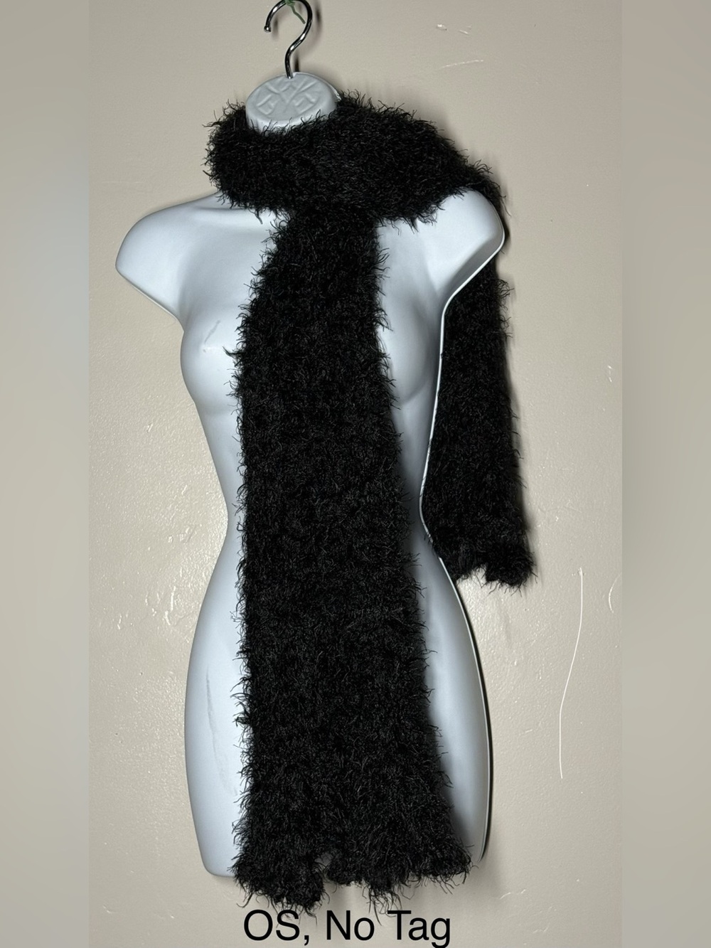 Black Fuzzy Scarf Like New